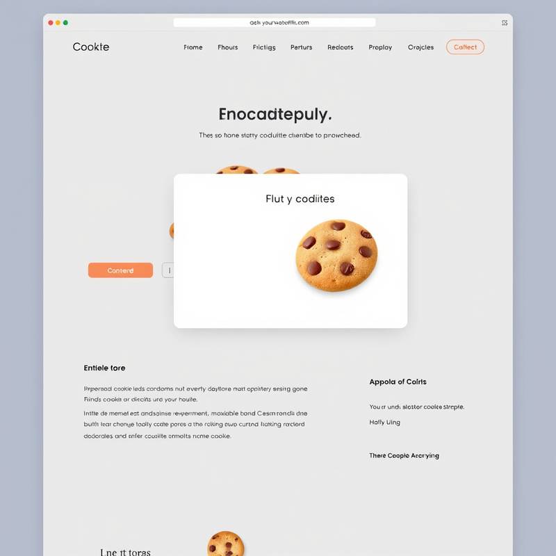 Illustratie van een cookie pop-up melding op een website